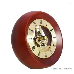Table Clocks Mechanical Clock Movement Metal Desk Pendulum Desktop Watches Birthday Gift
