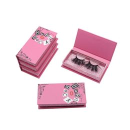 Cute Pink Eyelash Packaging Custom Lash Box Wholesale 5D 25mm Mink Lashes 3D Eyelashes With Packaging Mean Girls Burn Book 240104