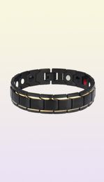 Therapeutic Energy Healing Bracelet Titanium Steel Magnetic Therapy Bangle Bracelets FO 3382878