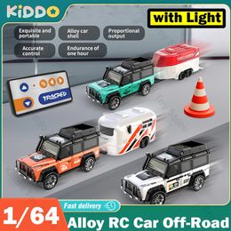 RC Car 1 64 5CH Alloy Mini Remote Control SUV Drifts with Light Electric Off-road Vehicle 2.4G Toys for Boys Children Gifts 240105