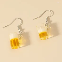 Dangle Earrings Creative Beer Pendant Exquisite Personalised Acrylic Accessories Handmade Women's Jewellery Gift For Her