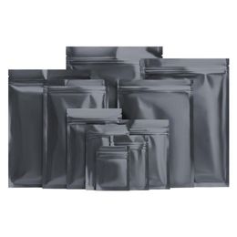 7X10cm 200pcs recloseable black mylar packing bags food sample power packaging bag gift and craft package storage Upfde