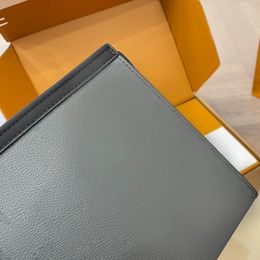 2024 New Fashion Large Capacity Leather Zipper Business Clutch Bag Men's Hand Bag Envelope Bag Luxury designer handbags high quality