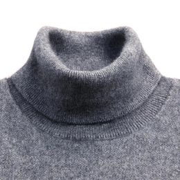 Turtleneck Men Cashmere Cotton Blend Pullover Jumper Autumn Winter Vetement Homme Ropa Hombre Pull Hiver Sweater XXXL 240104