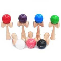 Wooden Toys Outdoor Sports Toy Ball Kendama Ball PU Paint 18.5cm Strings Professional Adult Toys Leisure Sports 240105