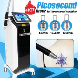 Painless Laser Tattoo Remove Eyebrows Washing 3 Wavelength Nd Yag Picosecond Laser Nevus Acne Elimination Skin Resurfacing Device