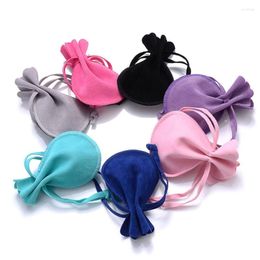 Jewellery Pouches 10pcs Round Drawstring Velvet Gifts Bag Soft Packaging Wedding/Christmas Candy Wholesale7x9cm 9x12cm