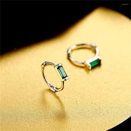 Stud Earrings For Women Exquisite Emerald S925 Sterling Silver High Quality Jewellery Party Holiday Love Gift