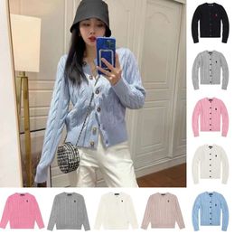 Woman Round neck and V-neck Sweater Designer Luxury Ralphs Polos Classic Coat Fashion RL Small Horse Logo Embroidery Knitwear Laurens Button Knitting A464