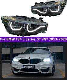 Headlights Car Styling for BMW F34 3 Series 20 1320 20 GT 3GT LED Angel eye Headlight DRL Hid Head Lamp Bi Xenon Beam Headlights