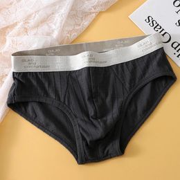 Underpants 1pc Fashion Men's Sexy Plaid Briefs Shorts Loose 95% Cotton Men Panties Breathable Soft Underwear