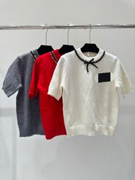 1128 2024 Milan Runway Autumn Women Sweater Brand Same Style White Red Grey Sweater Long Sleeve High Quality Womens qian