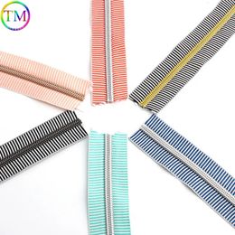 2050 Yards Colourful Striped Zipper Separate Open Tail Zippers Decor Diy Sewing Bags Purse Clothes Craft Accessories 240105