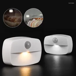 Night Lights Smart Motion Sensor LED Light Wireless Mini Lamp For Bedroom Corridor Closet Easy Install