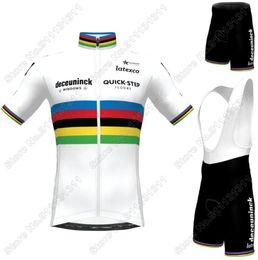 World 2021 Quick Step Cycling Clothing Julian Alaphilippe Cycling Jersey Set Road Bike Suit Bib Shorts Maillot Cyclisme8846564