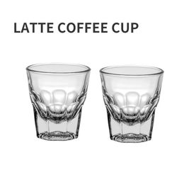 Latte Cups Coffee Set 4.5oz / 13l Coffee Glass Mugs Flat White Espresso Coffee Cup Bring Classic Elegance To Table 240104