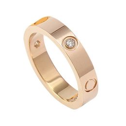 love screw ring mens rings classic luxury designer ring women Titanium steel Gold-Plated Jewelry Gold Silver Rose Never fade 4 5 6mm Wjqwr