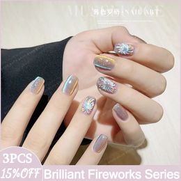 MUSELUOGE Fireworks Cat Eye Gel Nail Polish 15ml Magnetic Gel Semi Permanent Soak Off BlackWhite Painting Gel For Nails Design 240105