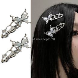 Luxury Butterfly Hairpins Duckbill Clips Metal Side Bangs Clip For Women Girls Punk Style Daily Headwear Hair Accessories