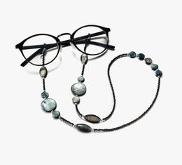 decorative polished abalone seashell imitaion acrylic eyeglass beaded chain reading glass lanyard sunglass retainer spectacle hold1595987