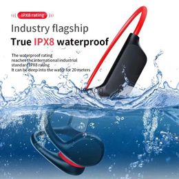 Cell Phone Earphones Bone conduction headsets Bluetooth after waterproof MP3 for shokz openswim ear hook with mic swimming headphones YQ240105