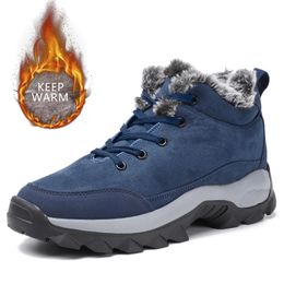 Men Snow Boots Winter Outdoor Walking Shoes Light Sneakers for Botines Tenis Mens Hiking Ankle Footwear 240105