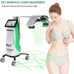 Laser slimming machines lipolaser fat loss lipolysis liposuction body contouring lipo diode cellulite reducing system dual wavelength 10beams