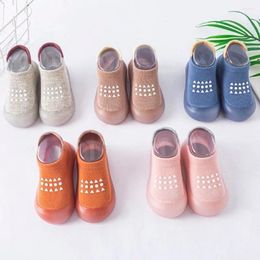 First Walkers Soft Baby Shoes Sneakers Rubber Sole Non-slip Kids Socks Floor Super Warm Toddler Boots Boys And Girls