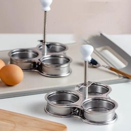 Stainless Steel Poached Egg Maker Egg Pan Cooker Poacher Non-Stick Eggs Cup Steaming Cooking Tool Kitchen Gadgets 240105