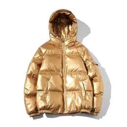 Winter Waterproof Hooded Thick Warm Jacket Woman Golden Parkas Basic Coat Female Winter Parkas Women Jacket Outerwear 240105