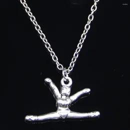 Chains 20pcs Fashion Necklace 22x16mm Gymnastics Gymnast Sporter Pendants Short Long Women Men Colar Gift Jewellery Choker