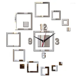 Wall Clocks Diy Quartz Watch Multi-piece Set Needle Living Room Modern Sun Decorative Mirror Clock