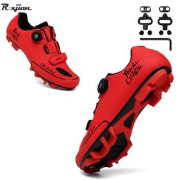 Professional Breathable Bicycle Shoes for Men MTB Bike Sports Shoes Self-Locking Spd Road Cycling Shoes Size 36-48 # 240104