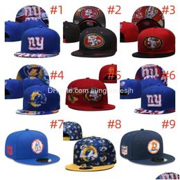 Ball Caps Wholesale Snapbacks Fitted Hats Embroidery Football Baskball Cotton Letter Black Red Mesh Flex Beanies Flat Hat Hip Hop Sp Dhx