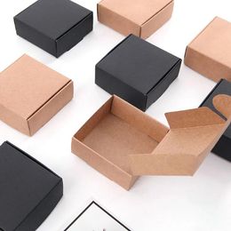 Boxes 10pcs Blank Kraft Paper Packaging Box for Earring Diy Jewelry Display Storage Packing Case Wedding Party Handmade Gift Boxes