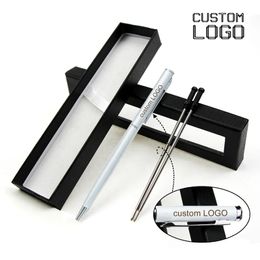 1 Set Of Custom Creative Metal Ballpoint Pen el Gift Ballpoint Pen School Office Supplies With Pen Case 240105