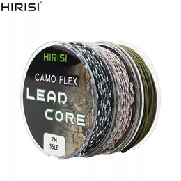 1pcs 35LB 7M Leadcore Carp Fishing Tackle Line Make Carp Hair Rigs 3 Colour Braided Lead Line 240104