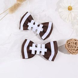 Hair Accessories 2Pcs Cute Solid Ribbon Bowknot Clips For Baby Girls Handmade Bows Hairpin Barrettes Headwear