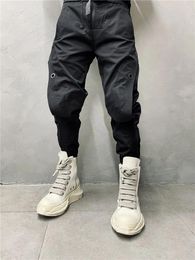Men's Tracksuits Avant-Garde Wear Personality Retro Overalls Stand Cut Stitching Matchet Pants Fashion Designer Loose Zip Ankle Banded