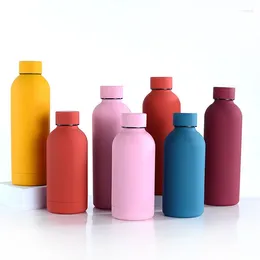 Water Bottles 500ml Small Mouth Insulating Cup Rubber Paint American Bottle Simplified Outdoor Christmas