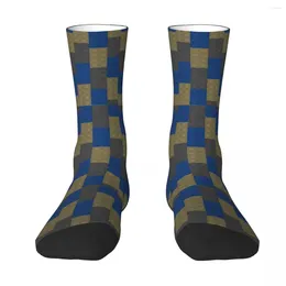 Men's Socks All Seasons Crew Stockings Blue Brick Beige Grey Harajuku Crazy Hip Hop Long Accessories For Men Women