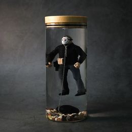 Friday The 13th Jason Voorhees Collector Water Lamp Horror Figurine Light Halloween Xmas Souvenir Gifts Desktop Decoration Craft 240105