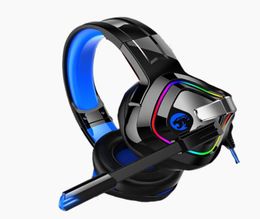 Headphones with Microphone for PC Xbox One PS45 Controller Bass Surround Laptop Games Noise Cancelling Gaming Headset Flash Light9750907