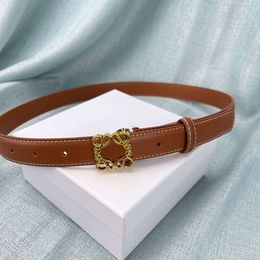 Luxury Designer Belt Women Genuine Leather Letter Buckle Belt Lady Fashion Formal Dress Jeans Decorative Thin Waistband Width 2.5CM Cintura Ceintures