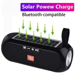 Speakers Solar Bluetooth Speaker Portable Outdoor Column Wireless Stereo Heavy Bass Music Centre Audio Home Theatre Surround Sound Bar