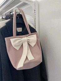 Evening Bags Girls Bag Spring Summer Korean Sweet Fashion Bow Women Shoulder Purses And Handbags High-Capacity