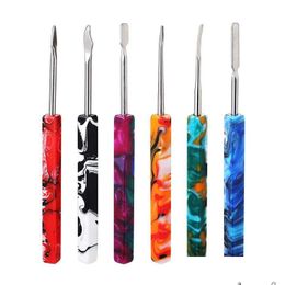 Accessories Ltq Rosin Dab Tools Water Pipe Wax Dabber Sier Square Resin Handle Stainless Steel For Dry Herb Vaporizer Quartz Nails B Dhog3