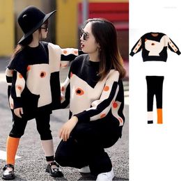 Clothing Sets Children's Sweater 2024 Fall And Winter Fashion Korean Version Of The Girl Dress Cotton Cartoon Pants