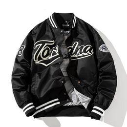 Hip Hop Baseball Jacket Men Women Embroidery Jacket Letter Streetwear Jacket Fashion Vintage Windbreaker Couples Spring Autumn 240105