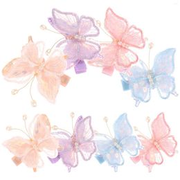 Bandanas 8pcs Butterfly Hair Clips Barrettes Styling Accessories For Girls